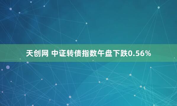天创网 中证转债指数午盘下跌0.56%