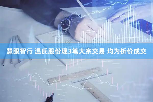 慧眼智行 温氏股份现3笔大宗交易 均为折价成交